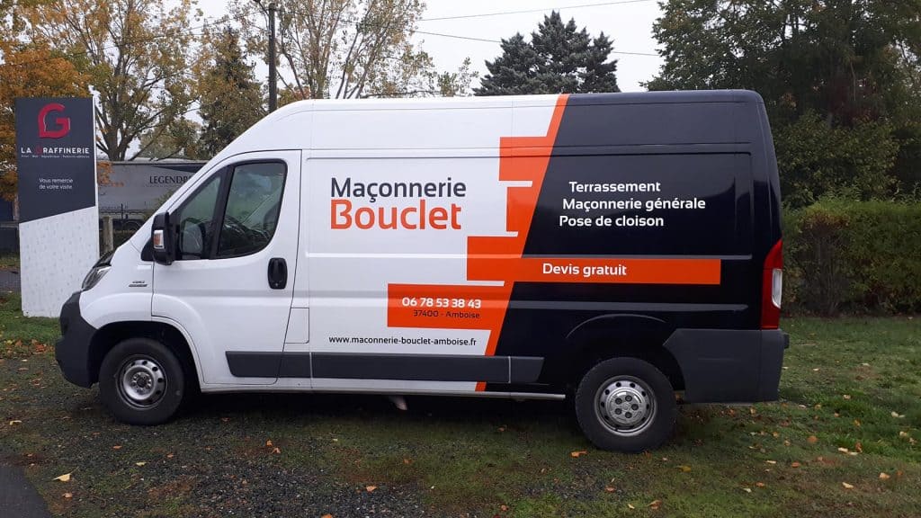 Marquage Vehicule Bouclet maçonnerie